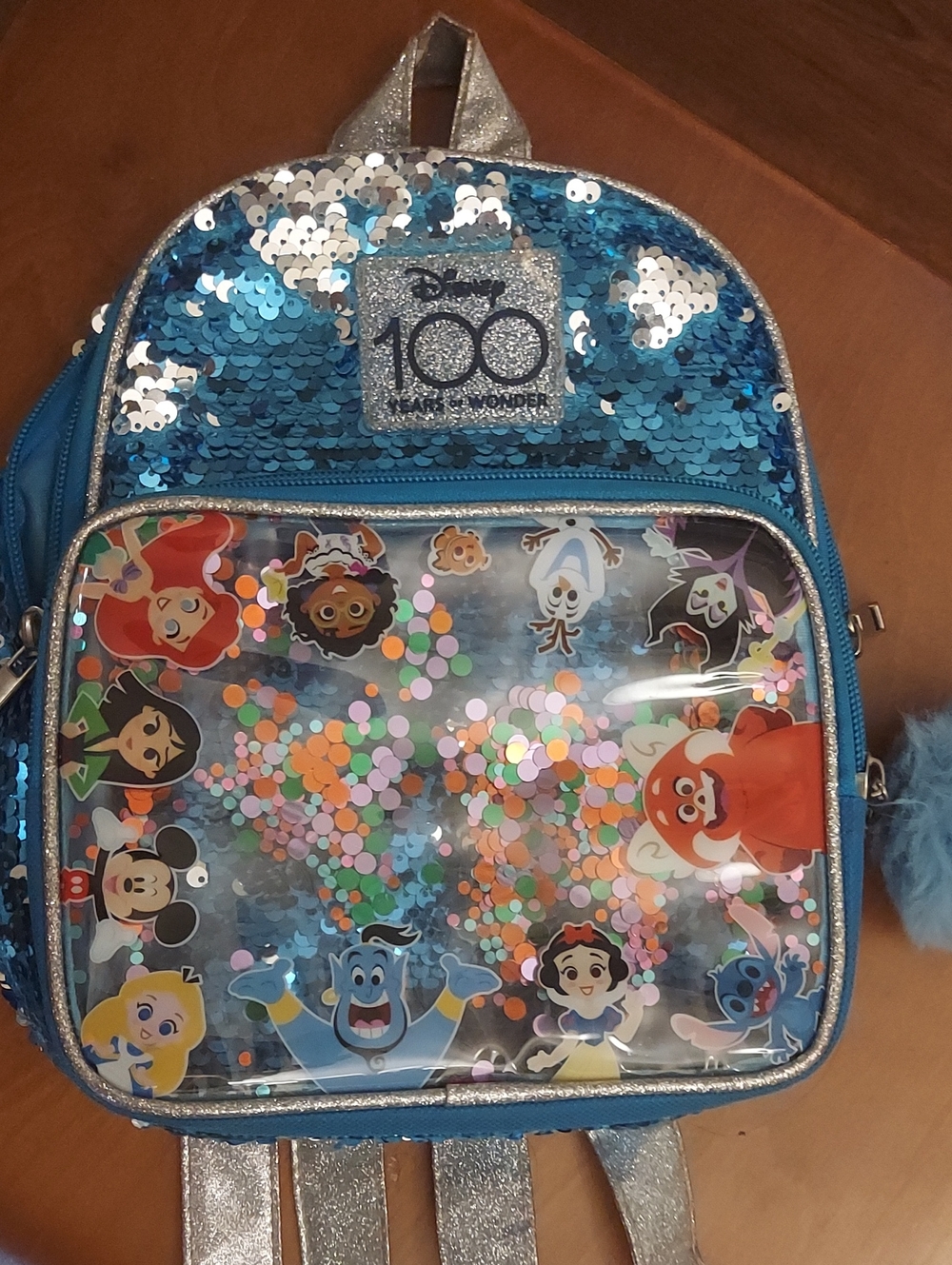 Disney 100 Sequin Backpack Character Confetti Pocket